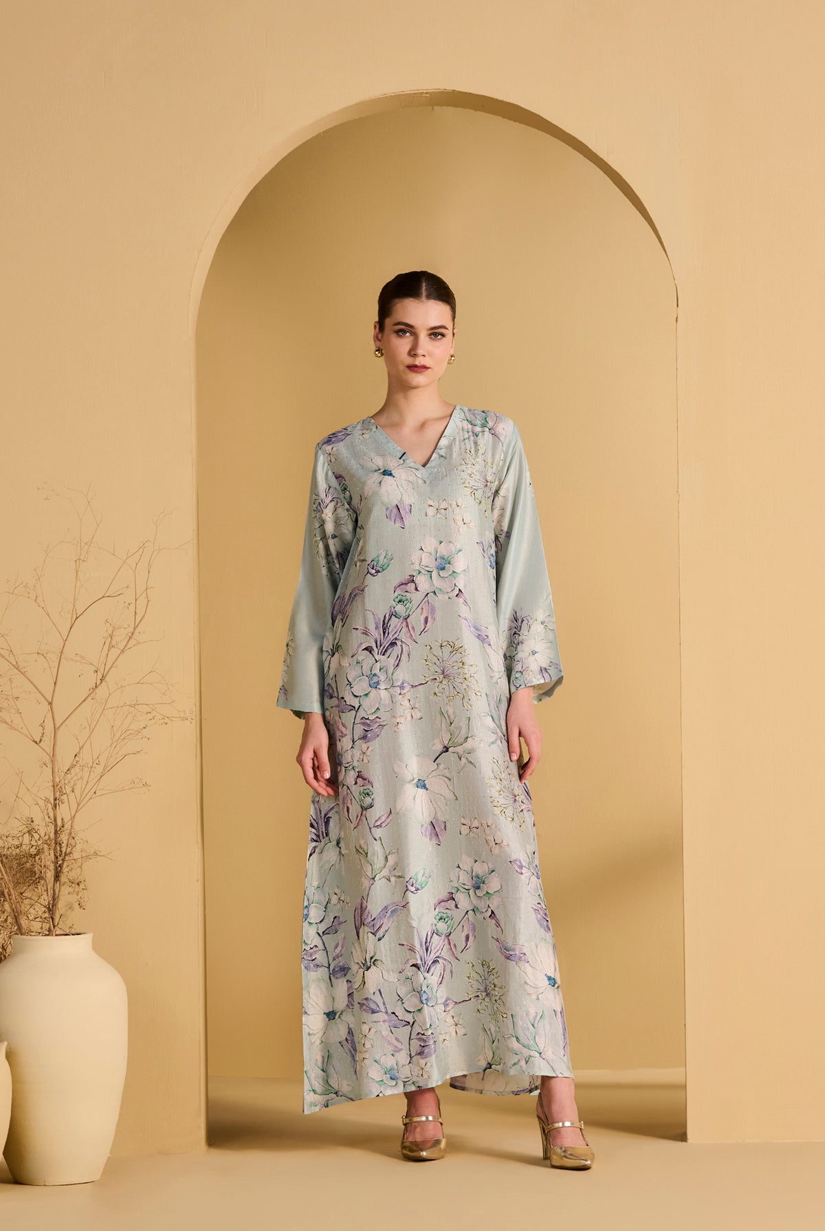 GREY SANA JALABIYA product image 1