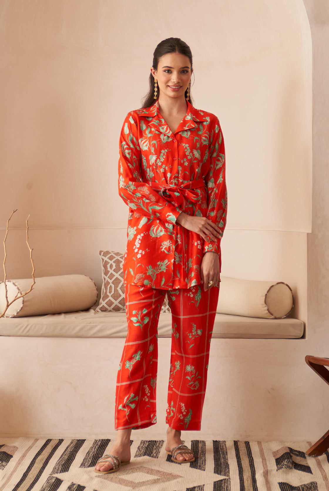 Red Juhi Co-ord Set product image 2