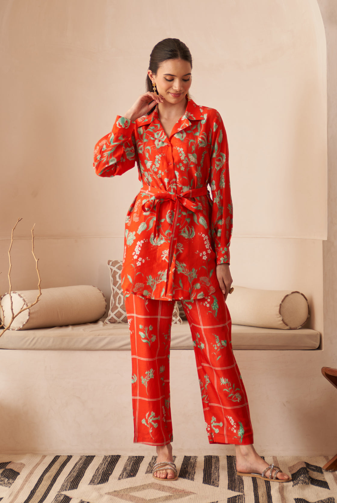 Red Juhi Co-ord Set product image 3