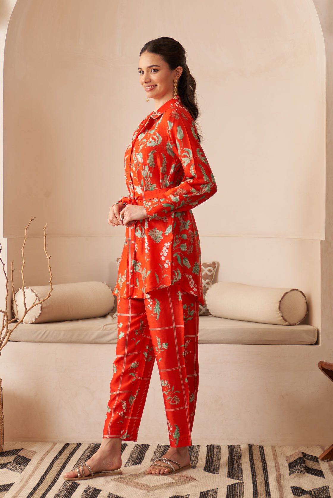 Red Juhi Co-ord Set product image 4
