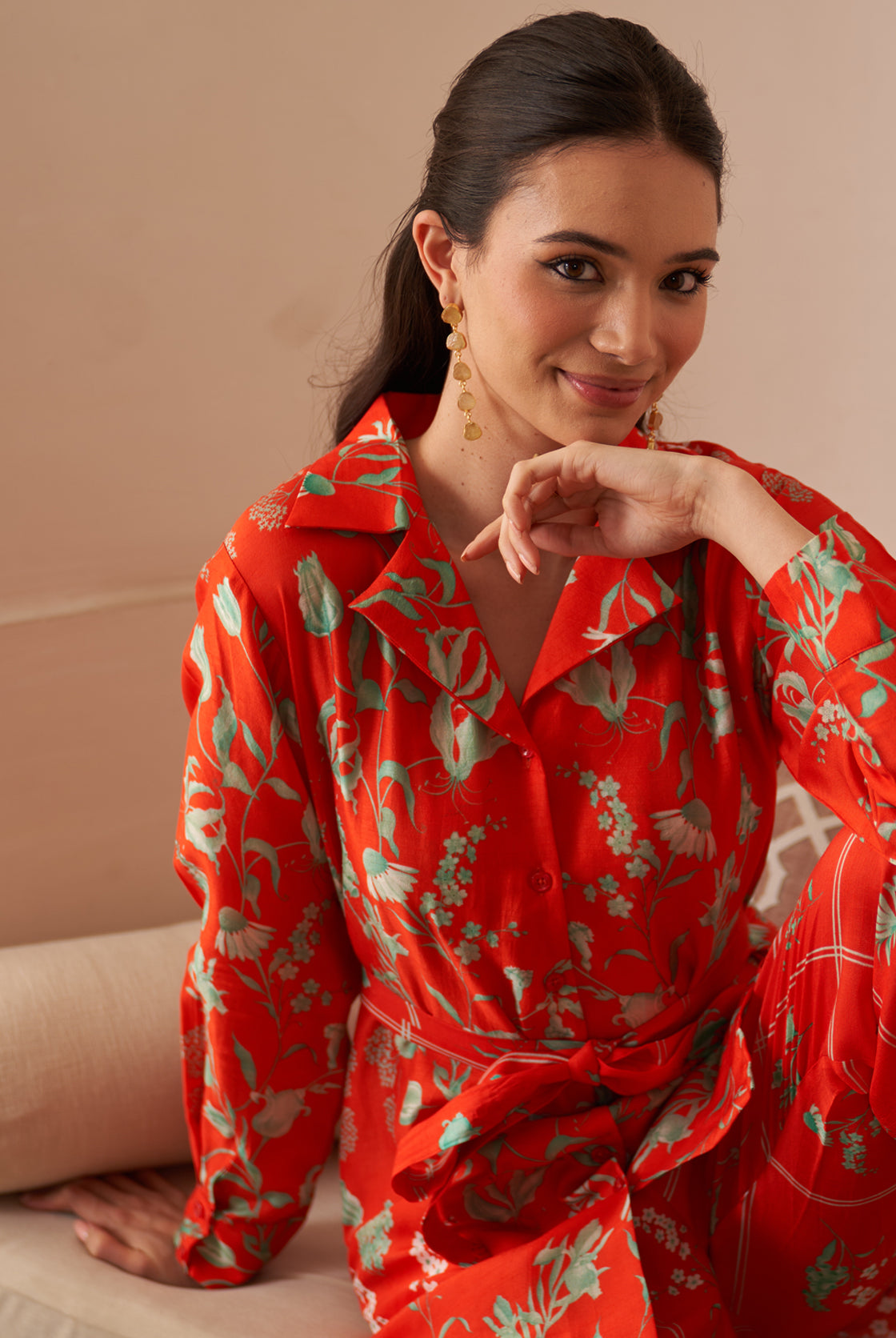 Red Juhi Co-ord Set product image 6