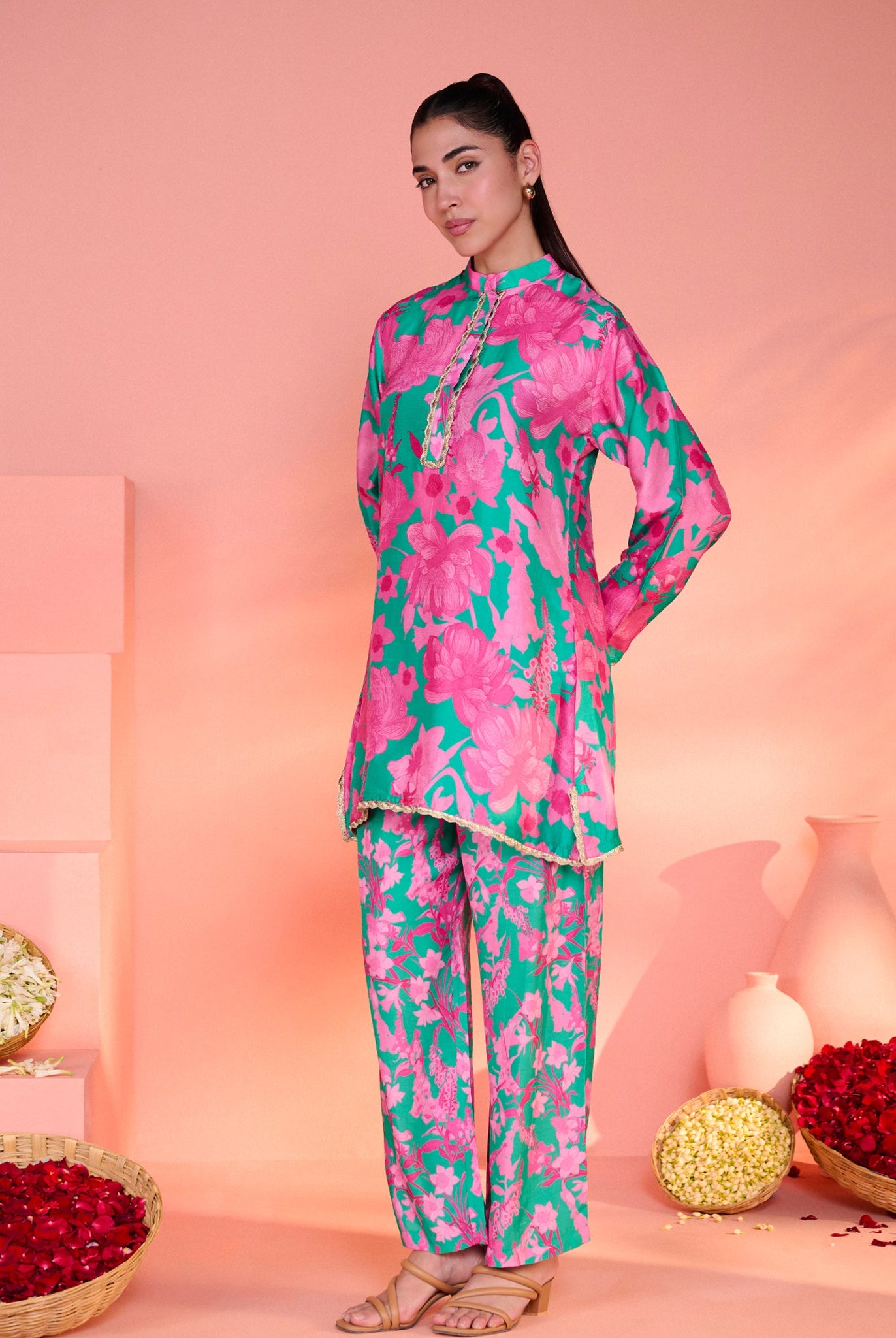Green Pankhuri Co-Ord Set
