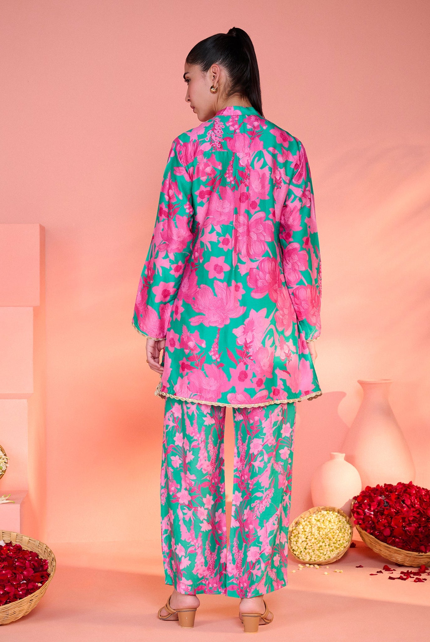 Green Pankhuri Co-Ord Set
