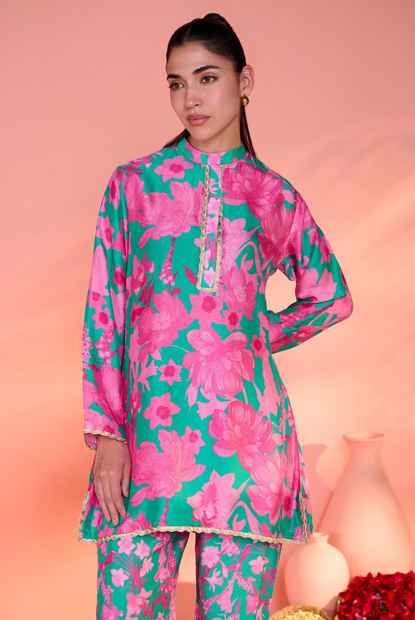 Green Pankhuri Co-Ord Set