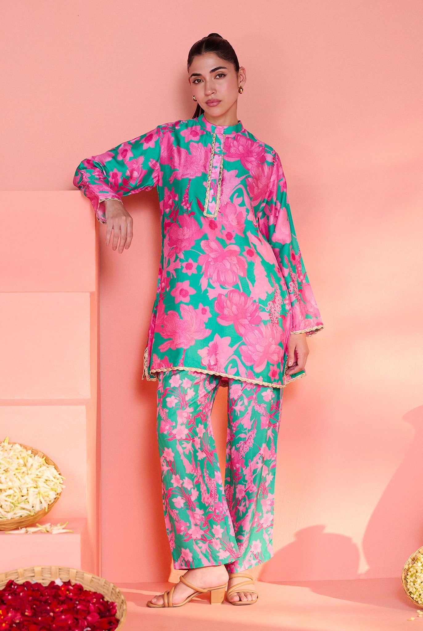 Green Pankhuri Co-Ord Set