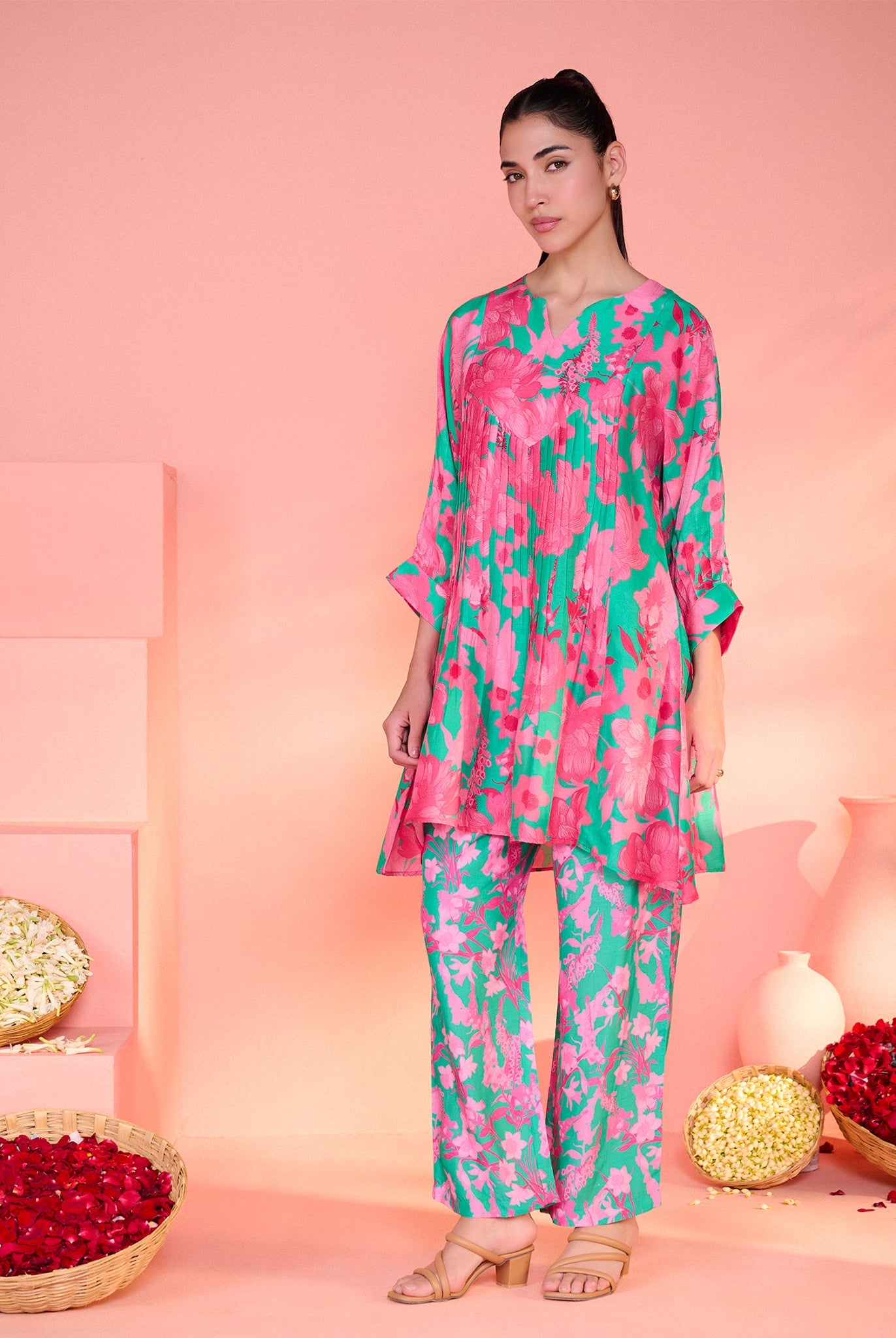 Green Kusum Co-Ord Set