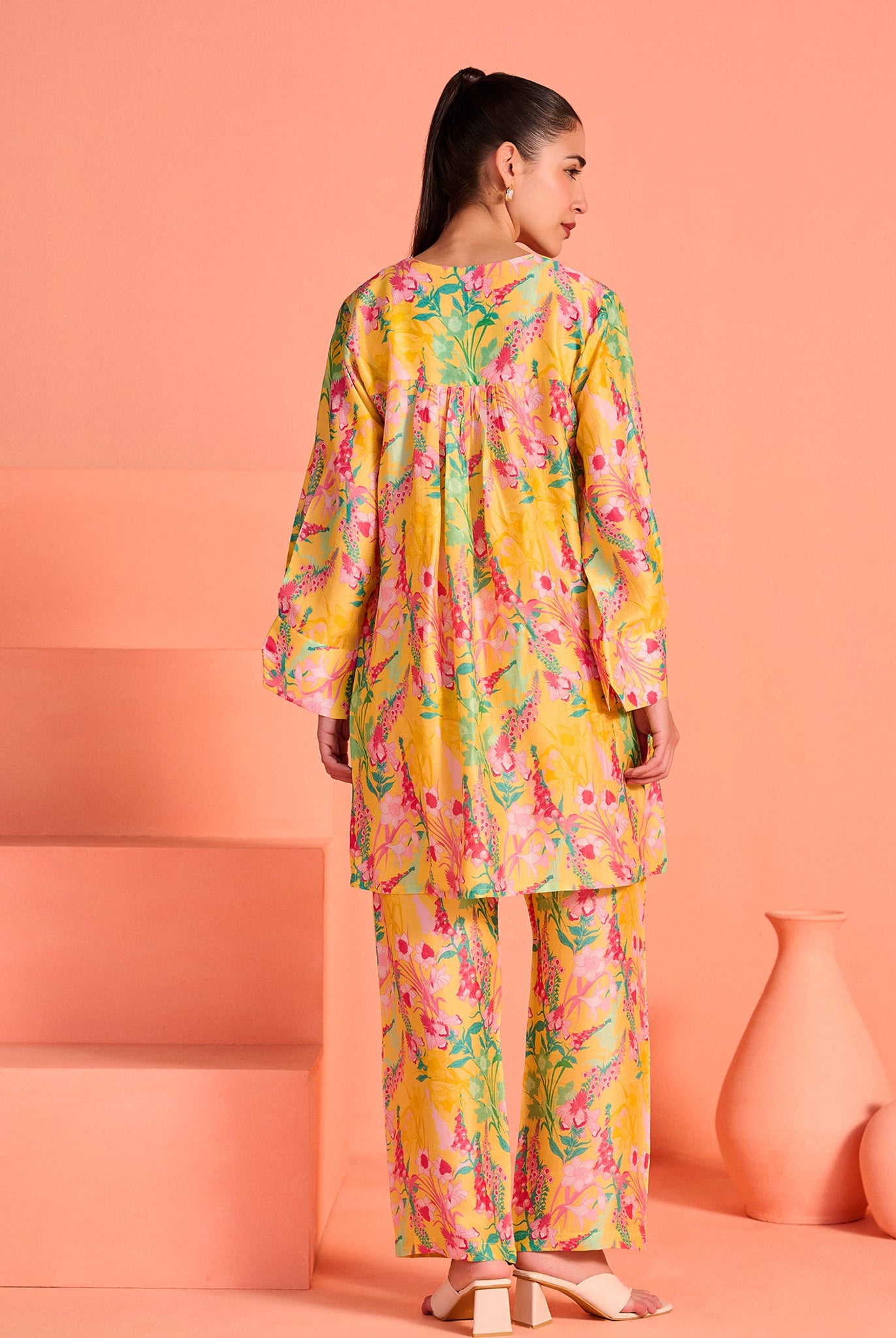 Yellow Phool Co-Ord Set
