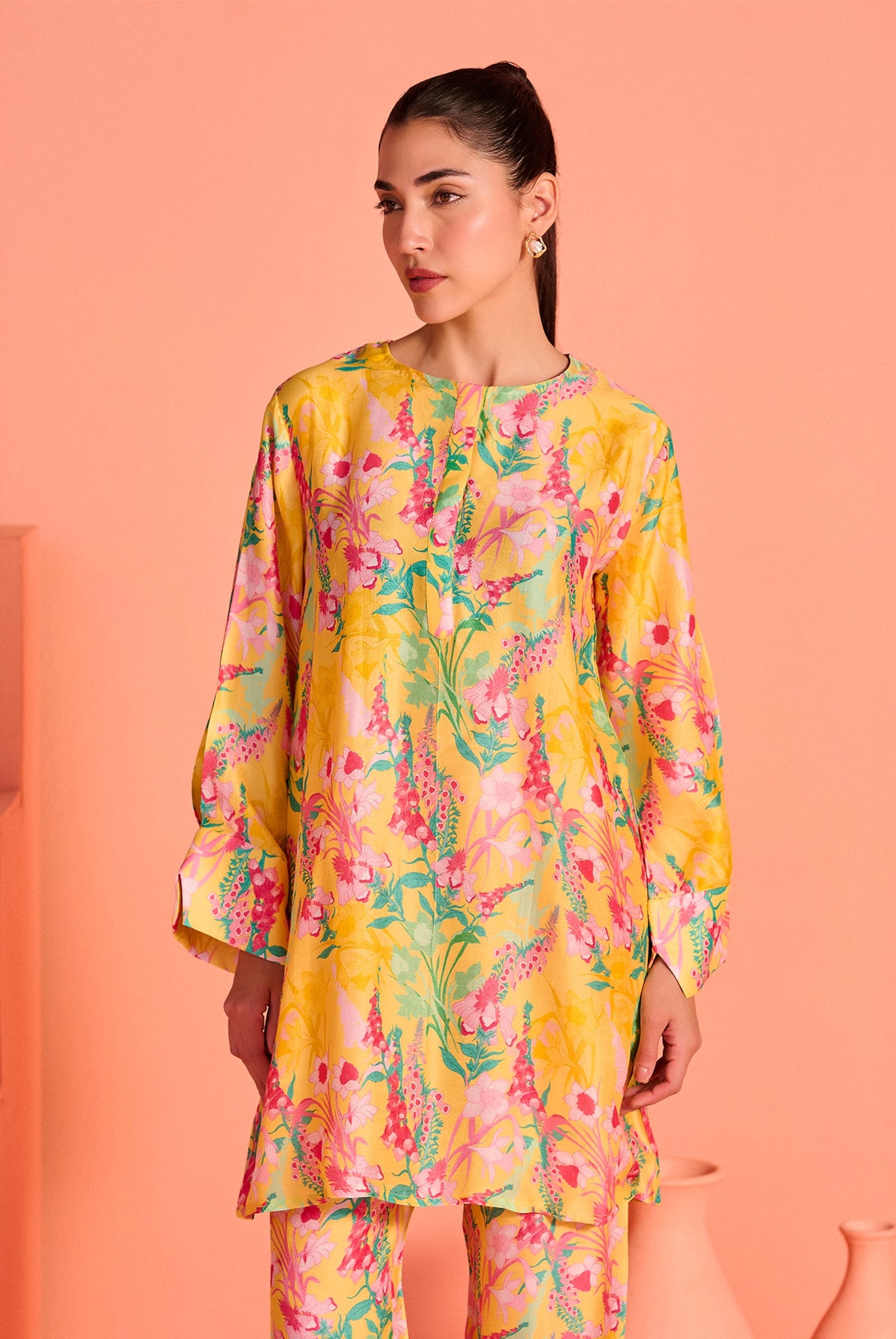 Yellow Phool Co-Ord Set