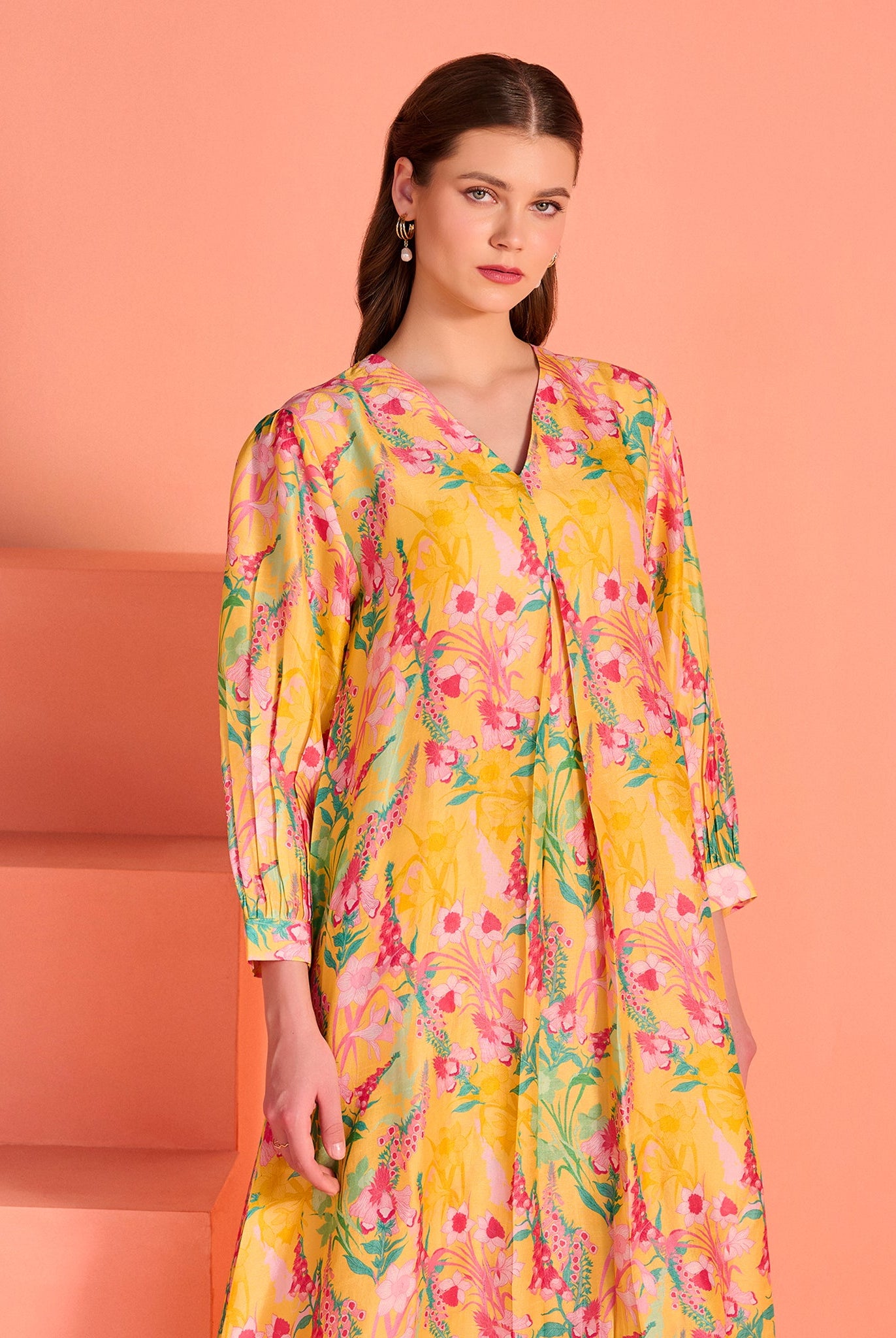 Peach Mrinal Co-Ord Set