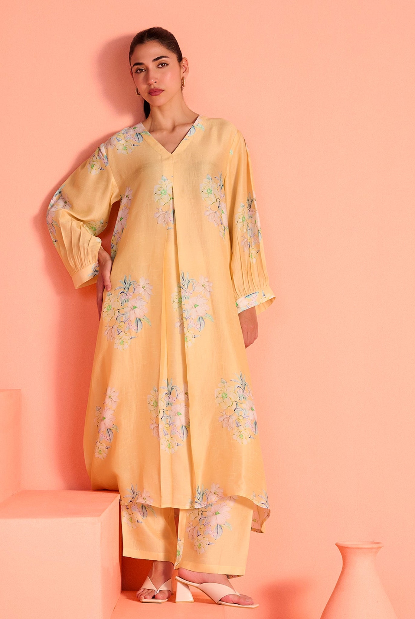 Yellow Mrinal Co-Ord Set