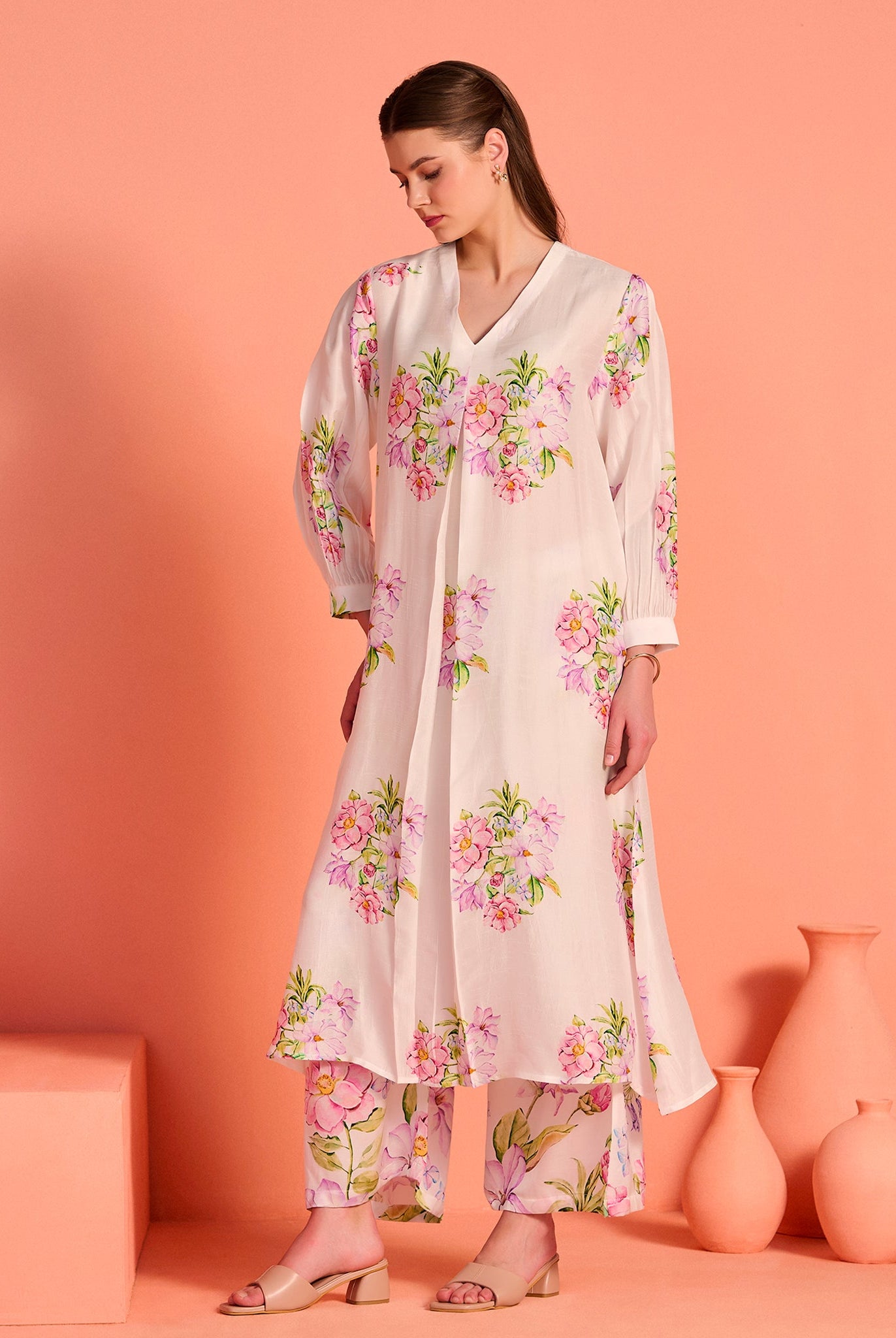 White Mrinal Co-Ord Set