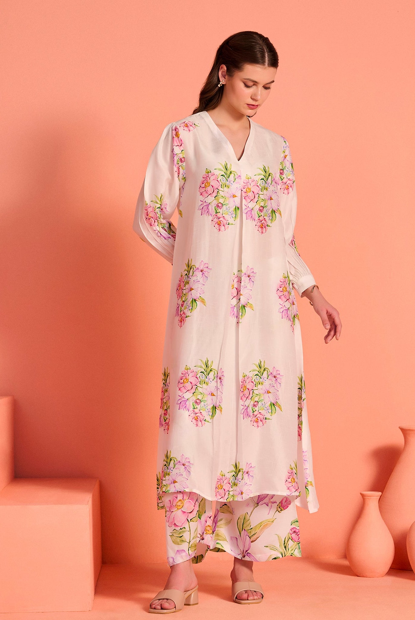 White Mrinal Co-Ord Set