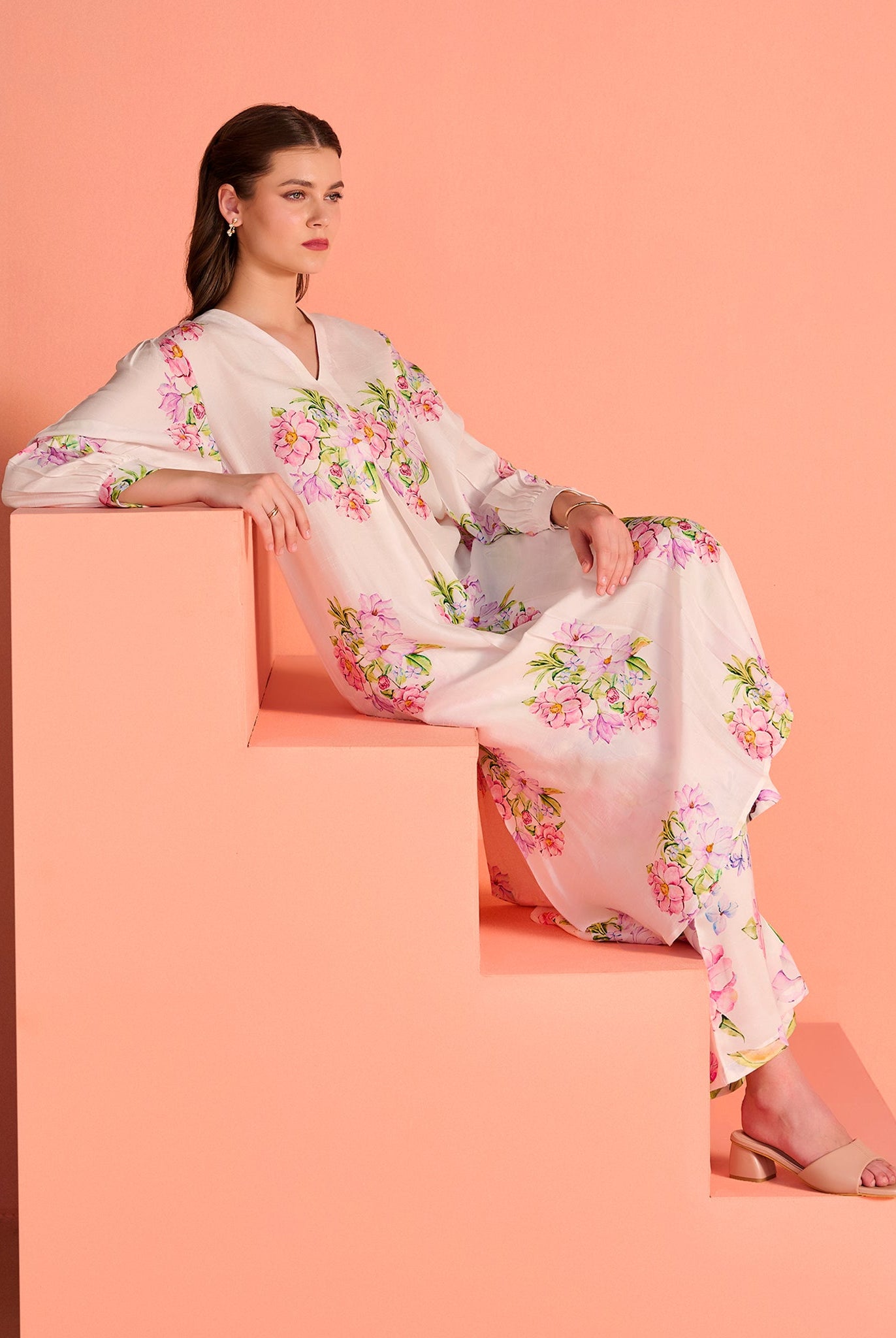 White Mrinal Co-Ord Set