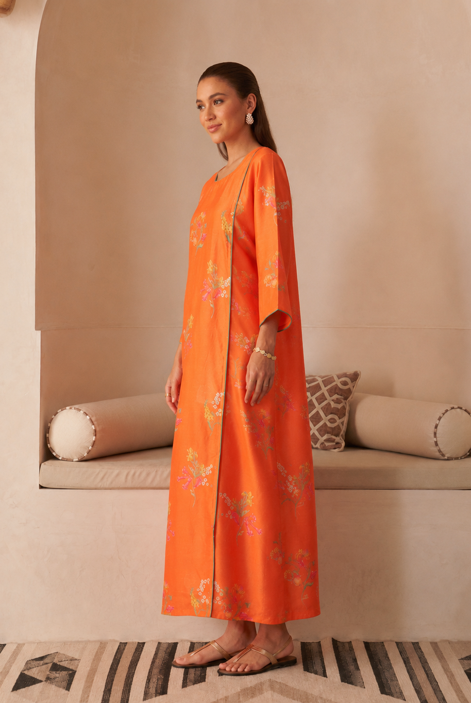 Orange Noor Jalabiya