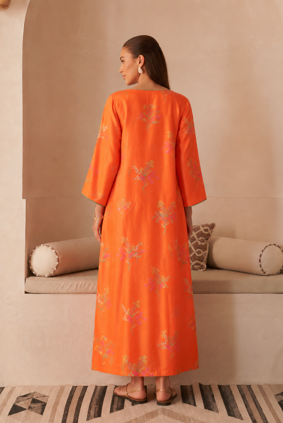 Orange Noor Jalabiya