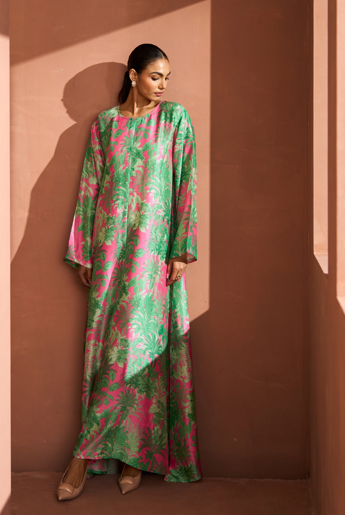 Pink And Green Reem Dress