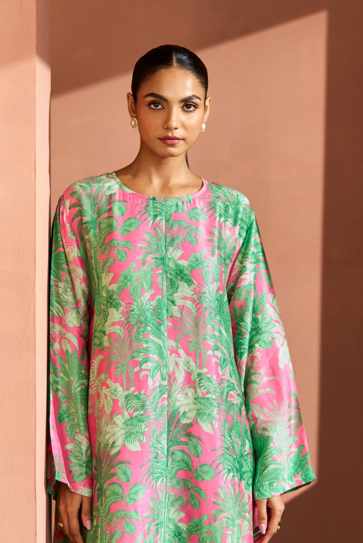 Pink And Green Reem Dress