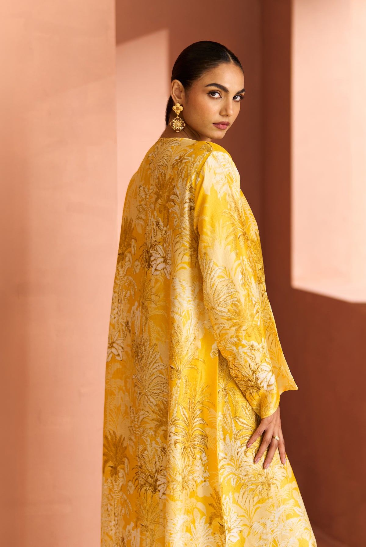 Yellow White Shell Dress