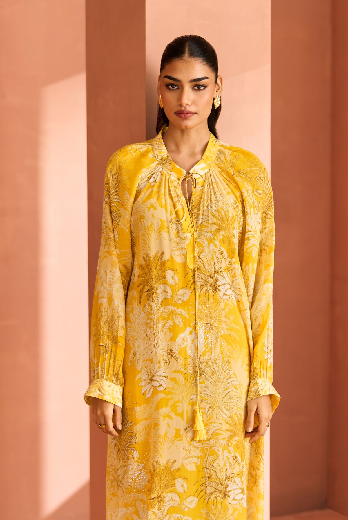 Yellow White Zahara Dress
