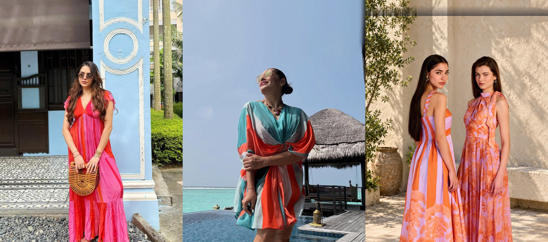 Three House of Soi resort dress looks for poolside, cruise and island vacations