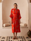 Red Gulshan Tunic