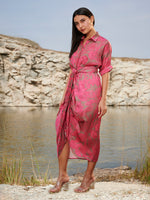 Pink and grey sonia dress
