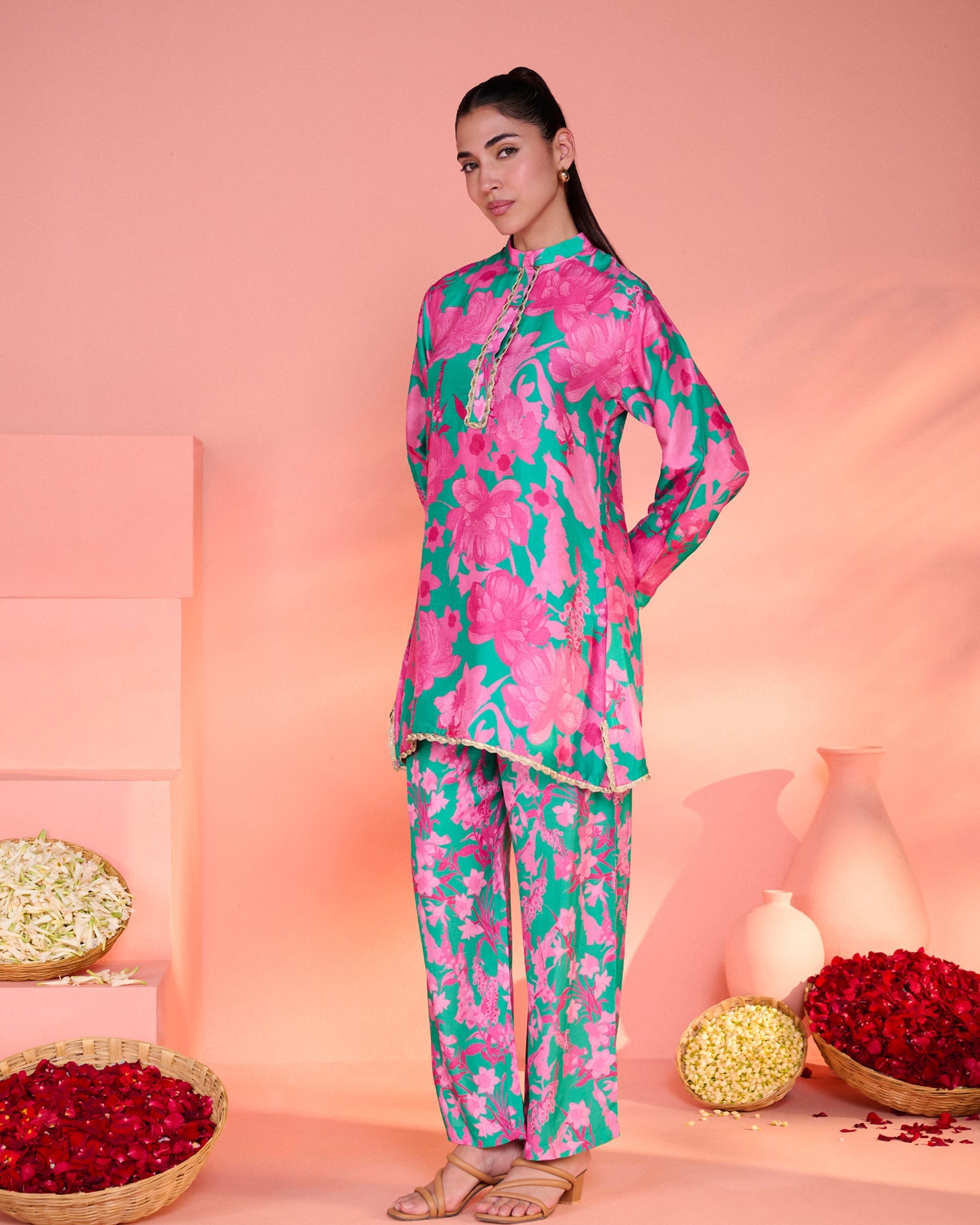 Green Pankhuri Co-Ord Set