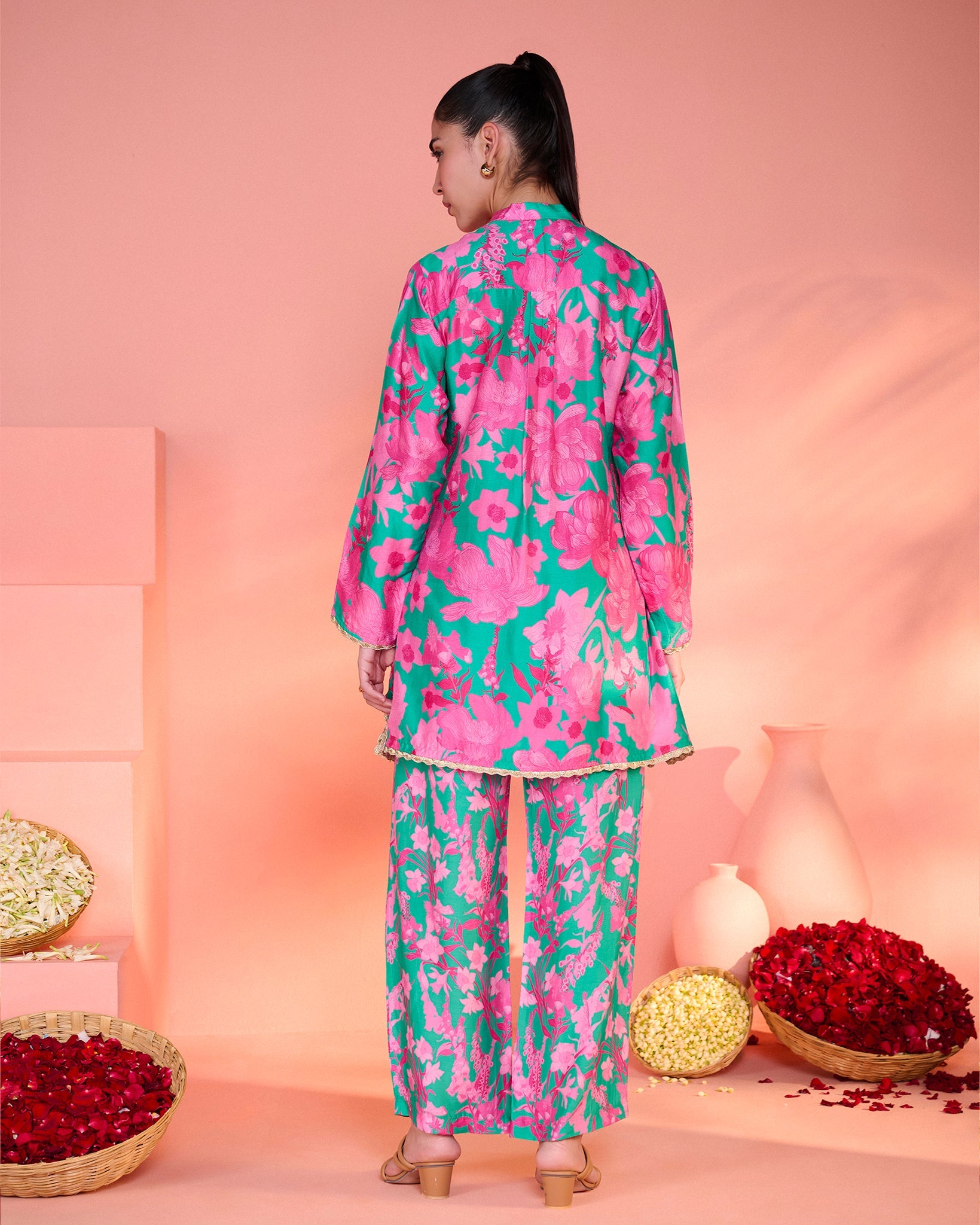 Green Pankhuri Co-Ord Set