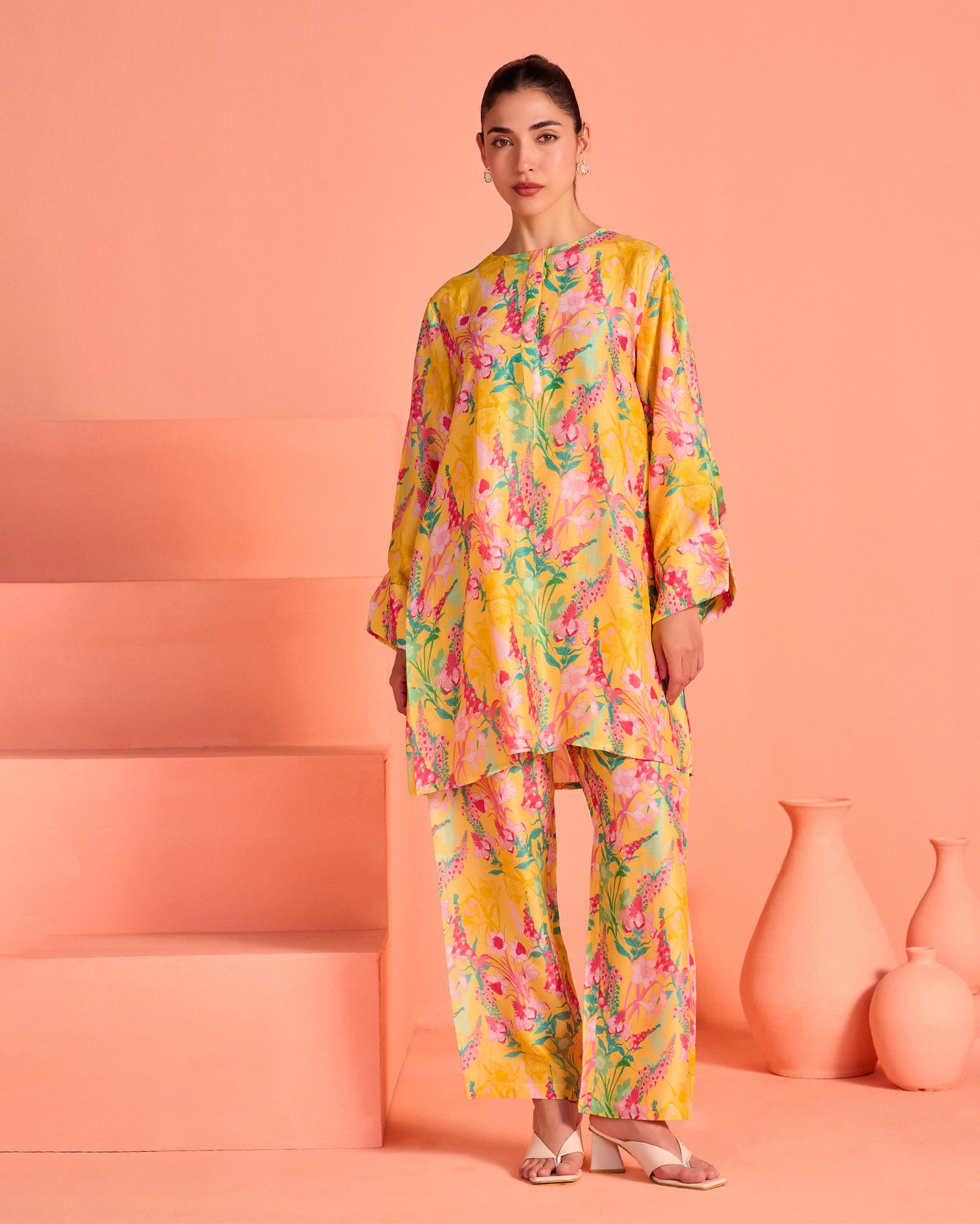 Yellow Phool Co-Ord Set