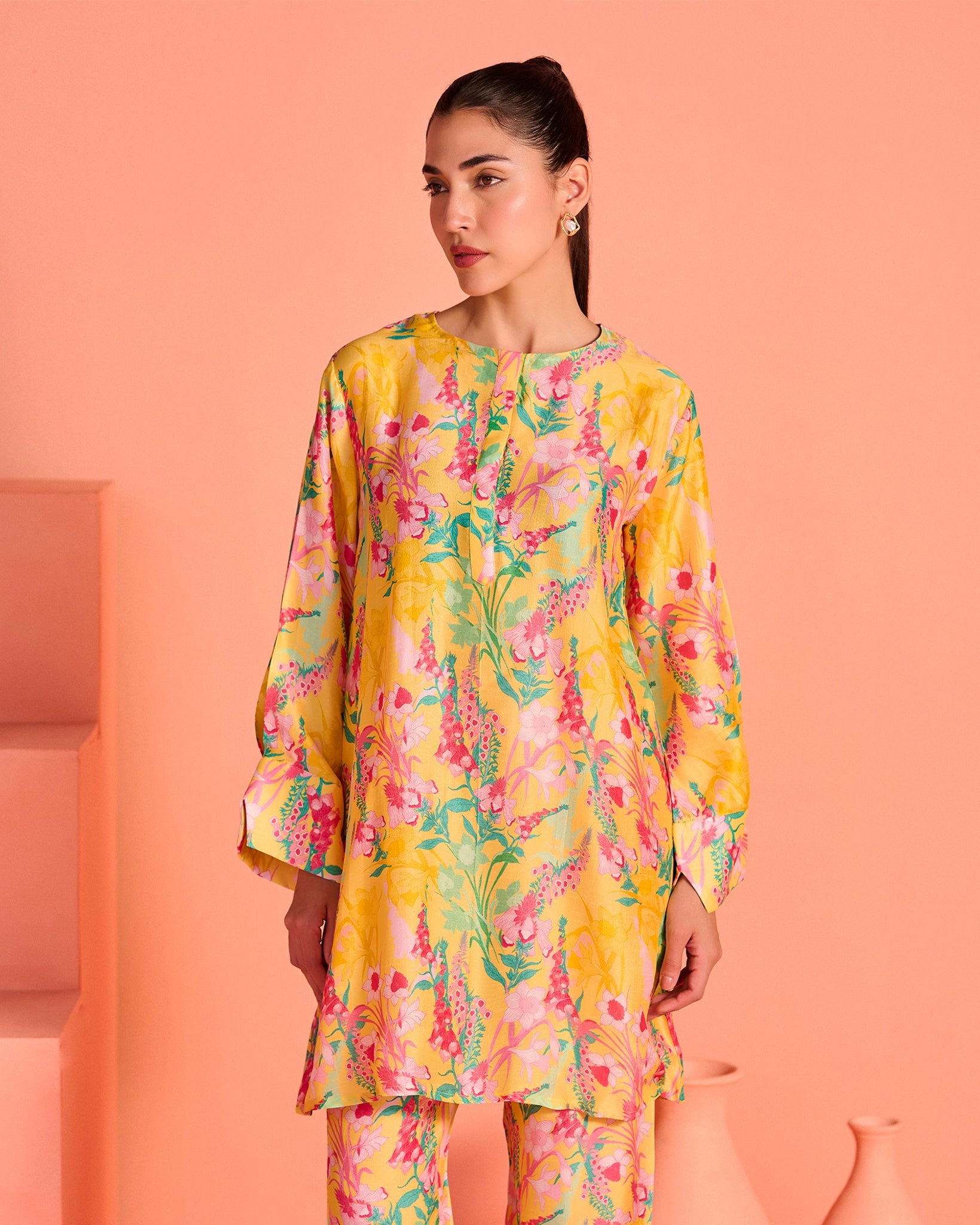 Yellow Phool Co-Ord Set