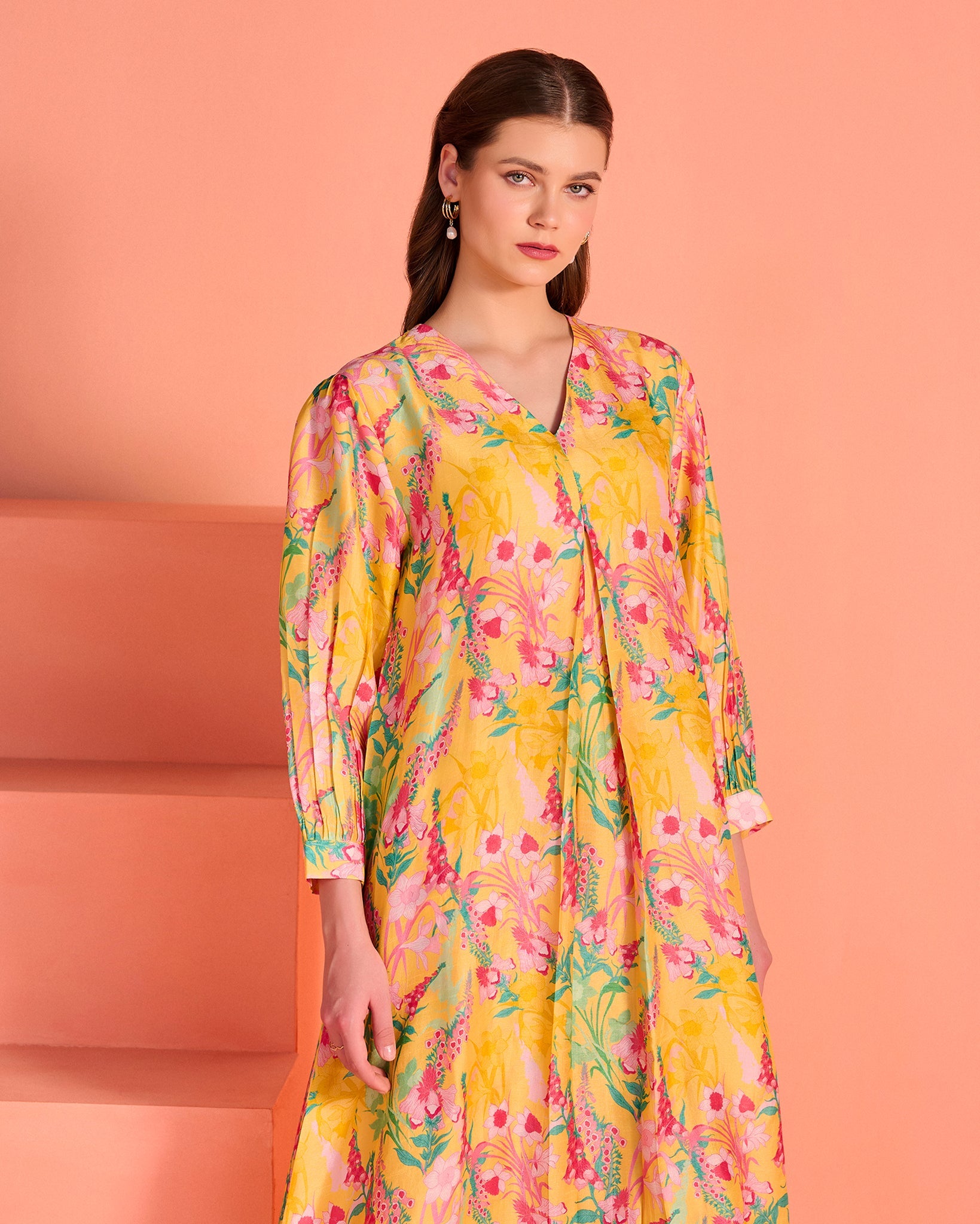 Peach Mrinal Co-Ord Set