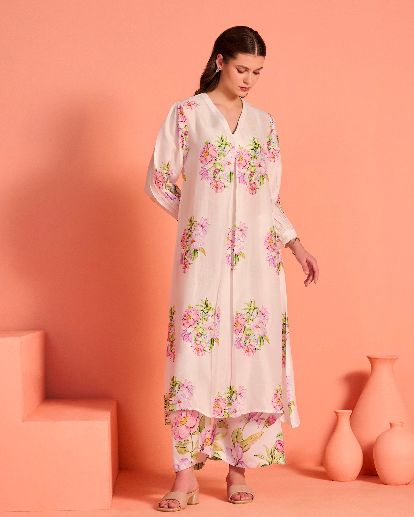 White Mrinal Co-Ord Set