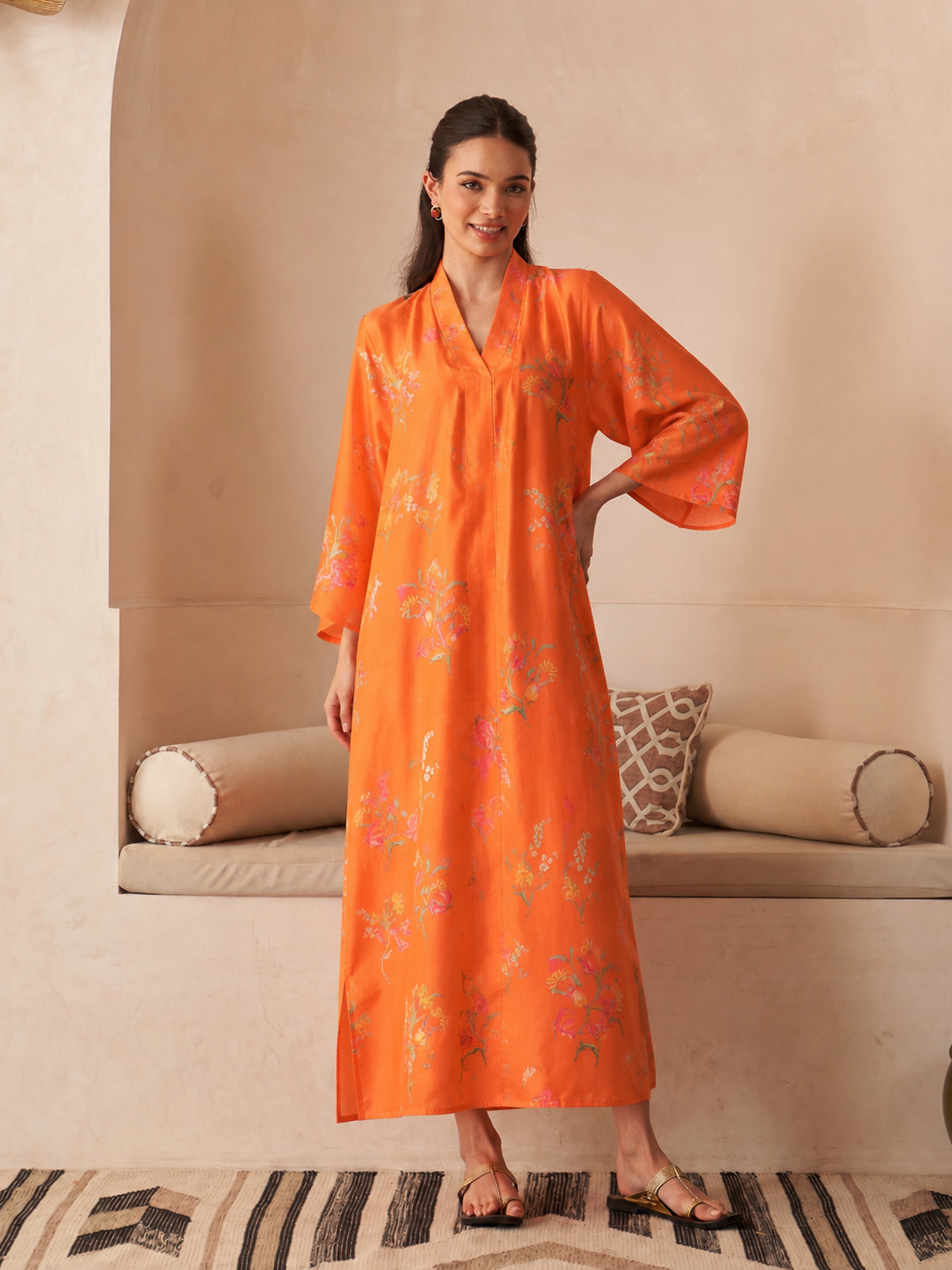 Orange Yakut Jalabiya