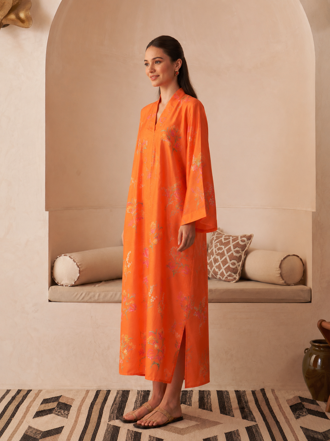 Orange Yakut Jalabiya
