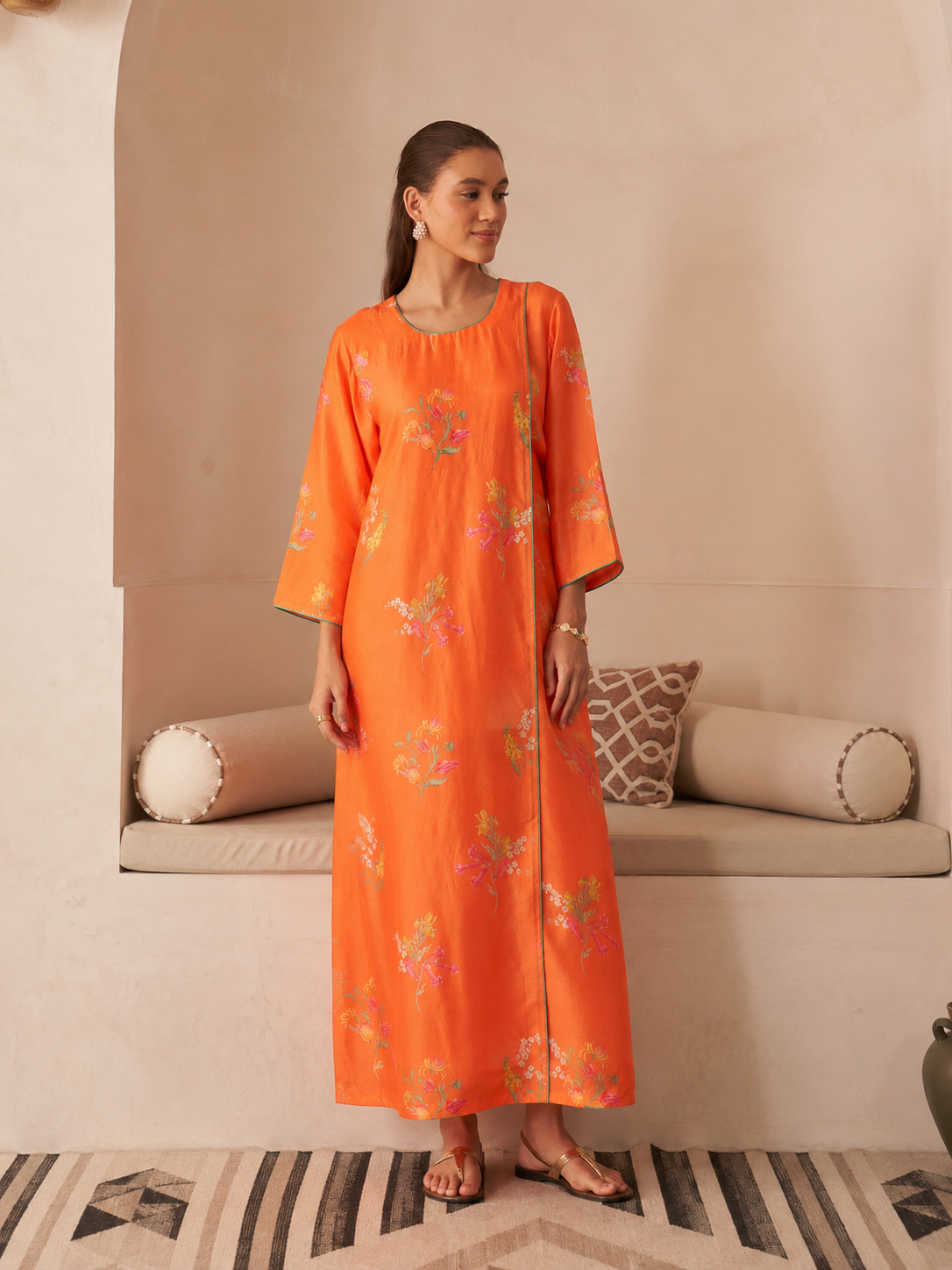 Orange Noor Jalabiya