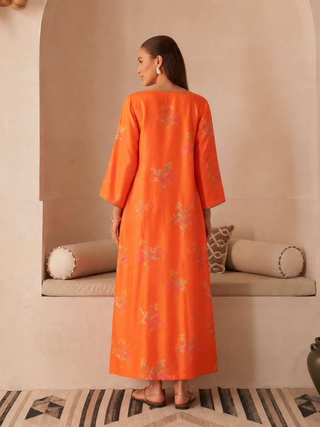 Orange Noor Jalabiya