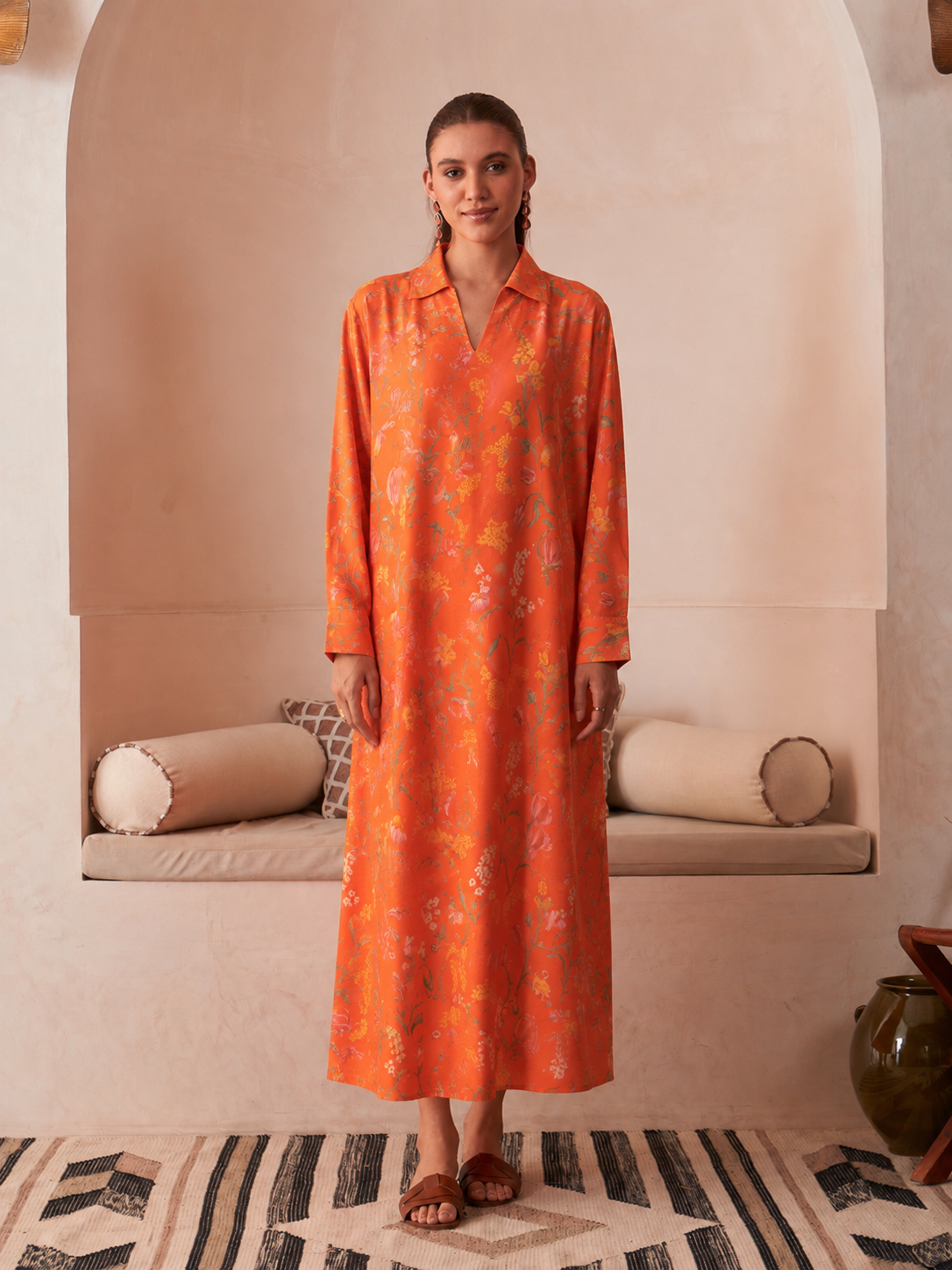 Orange Malika Jalabiya