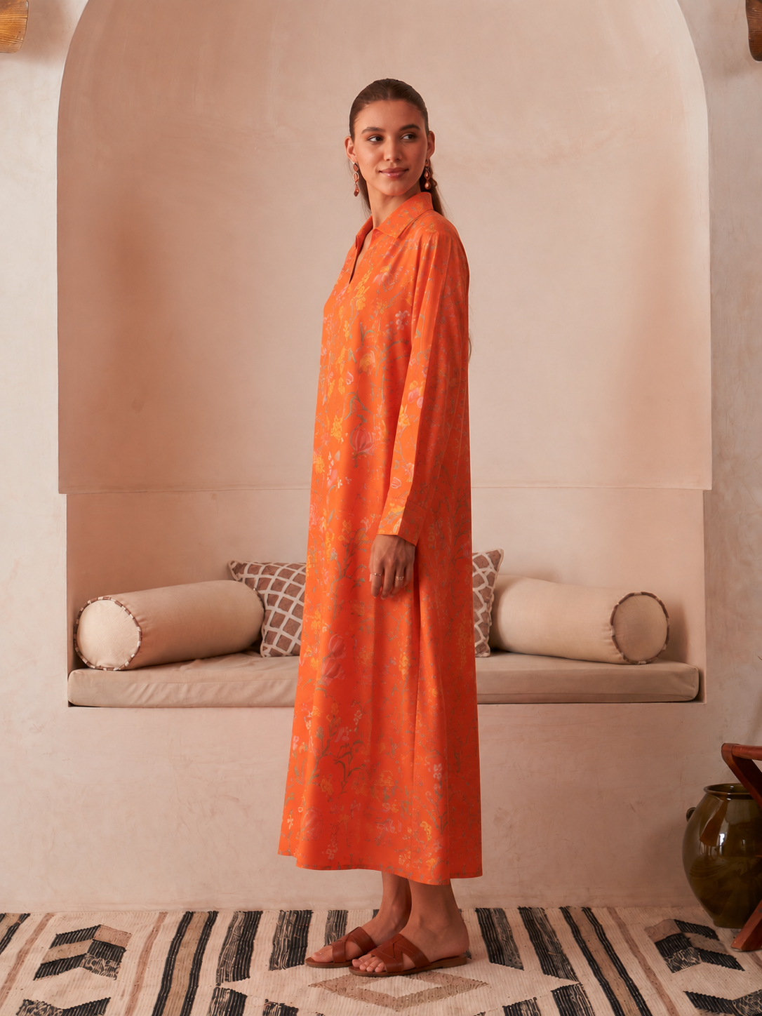 Orange Malika Jalabiya