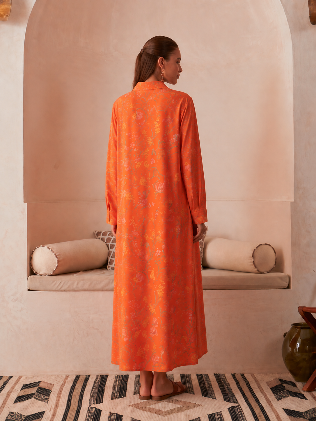 Orange Malika Jalabiya