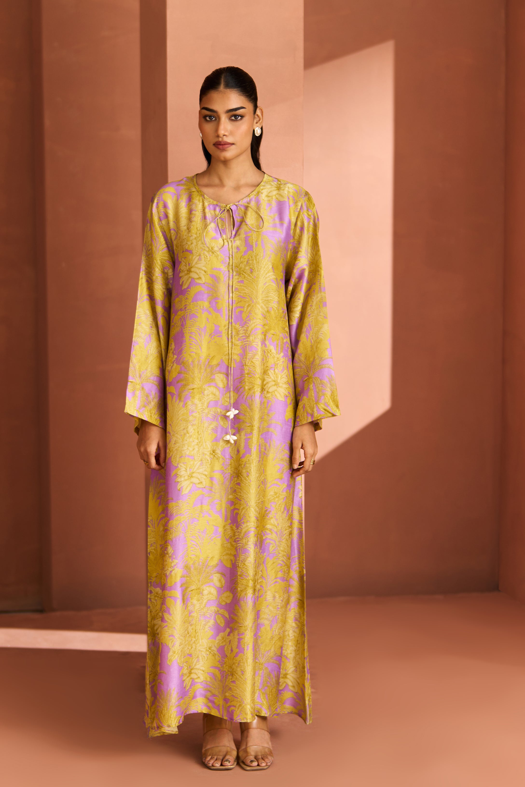 Purple Yellow Shell Dress