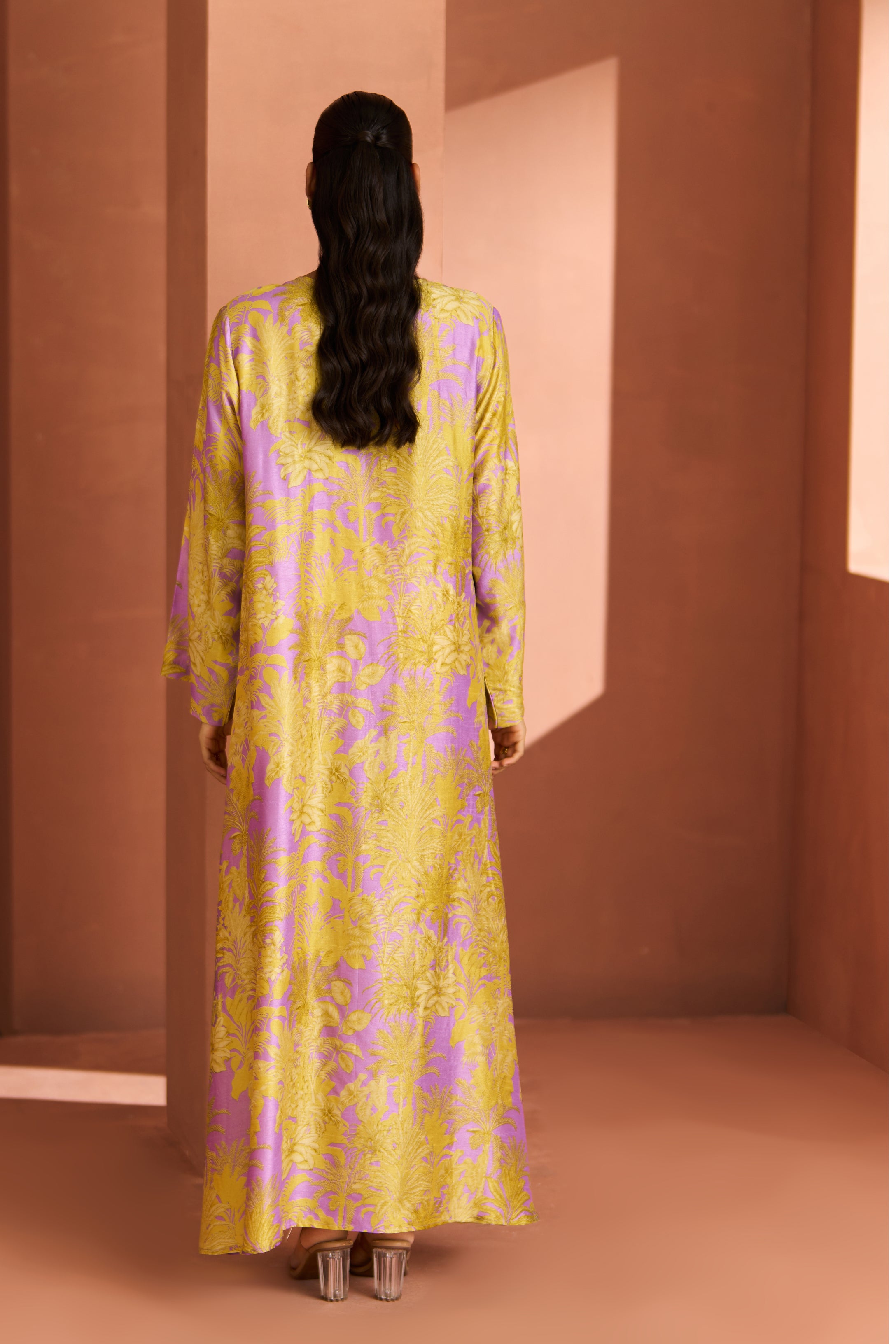 Purple Yellow Shell Dress