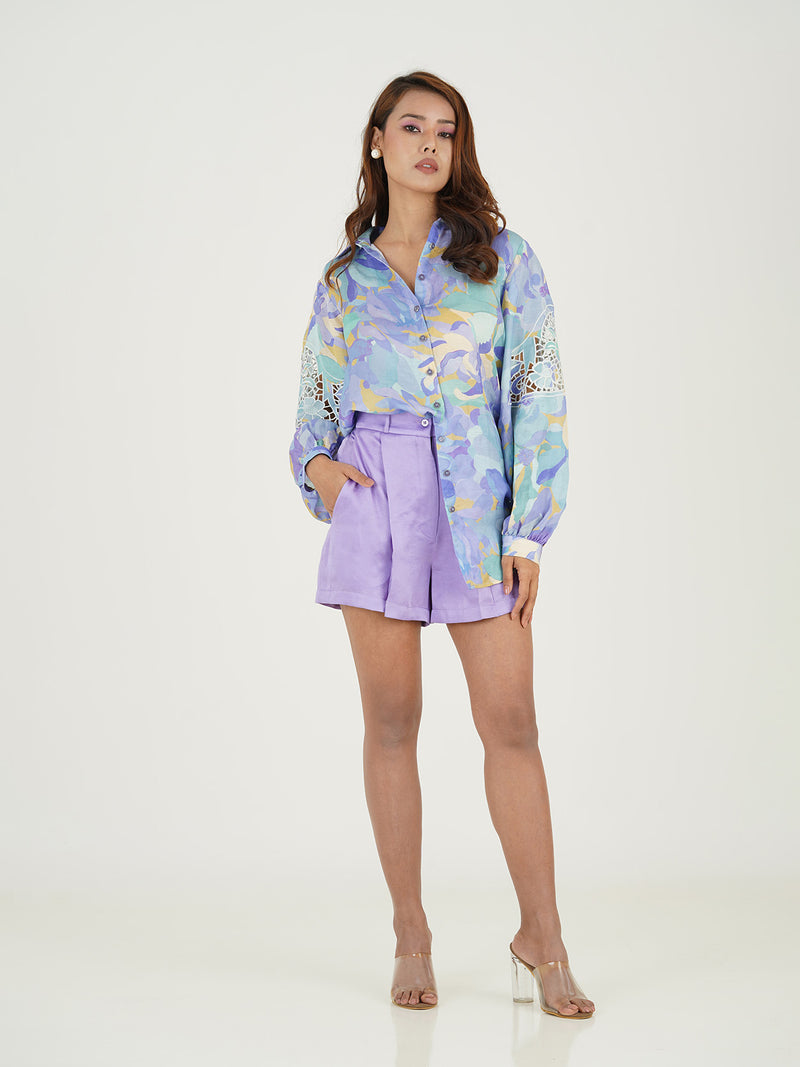Blue and yellow Daphne shirt