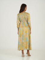 Green and yellow edith dress