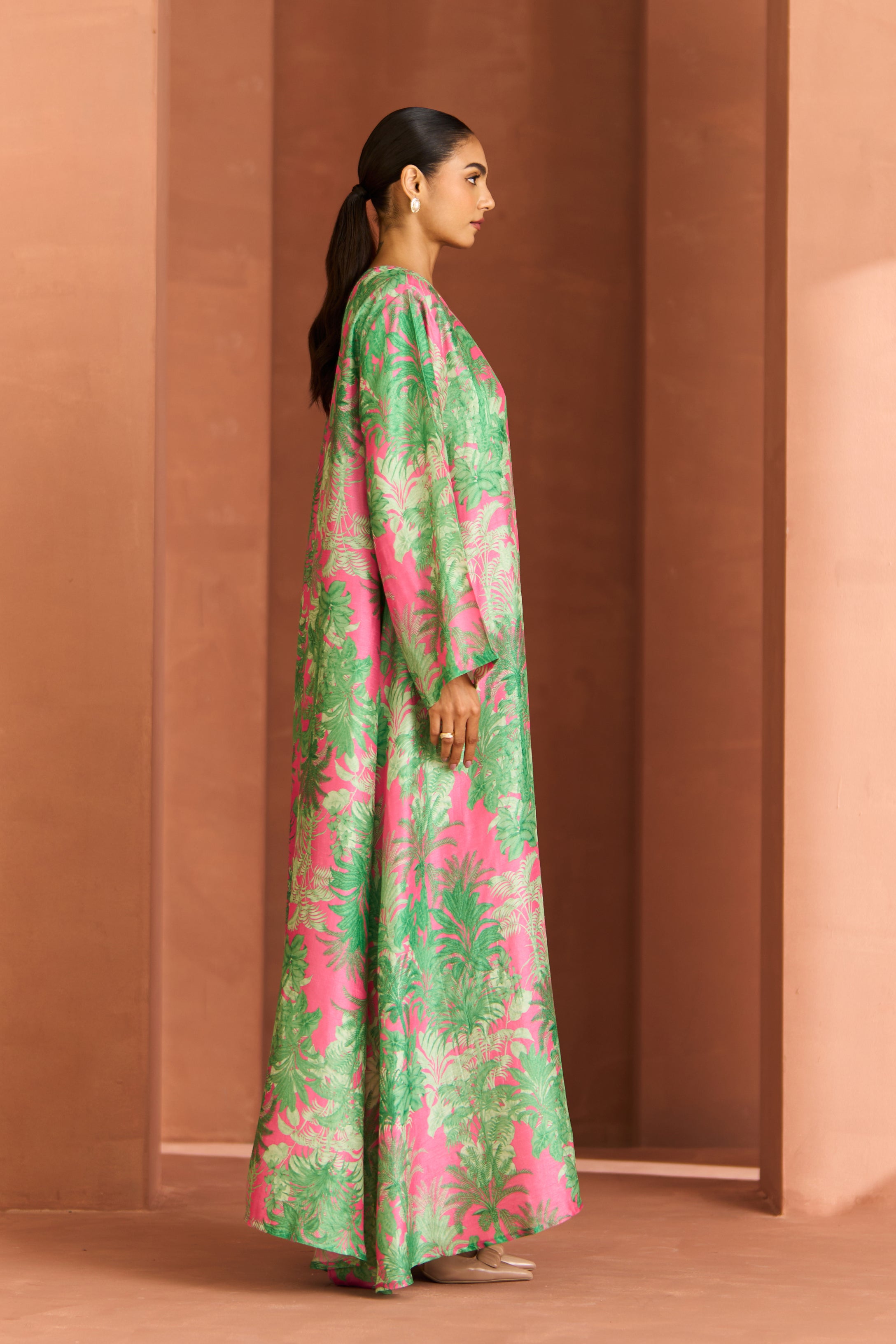 Pink And Green Reem Dress