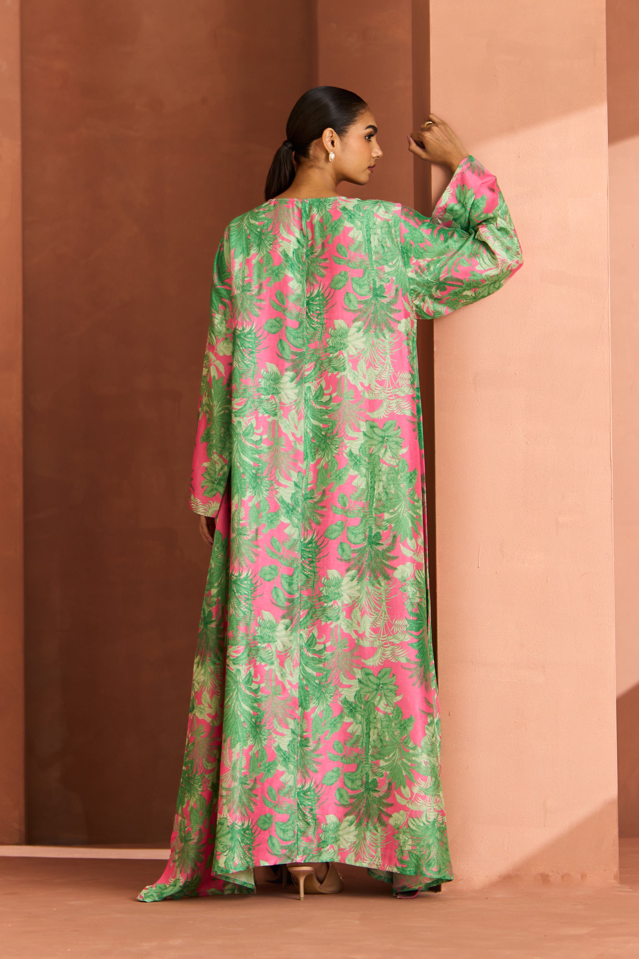 Pink And Green Reem Dress