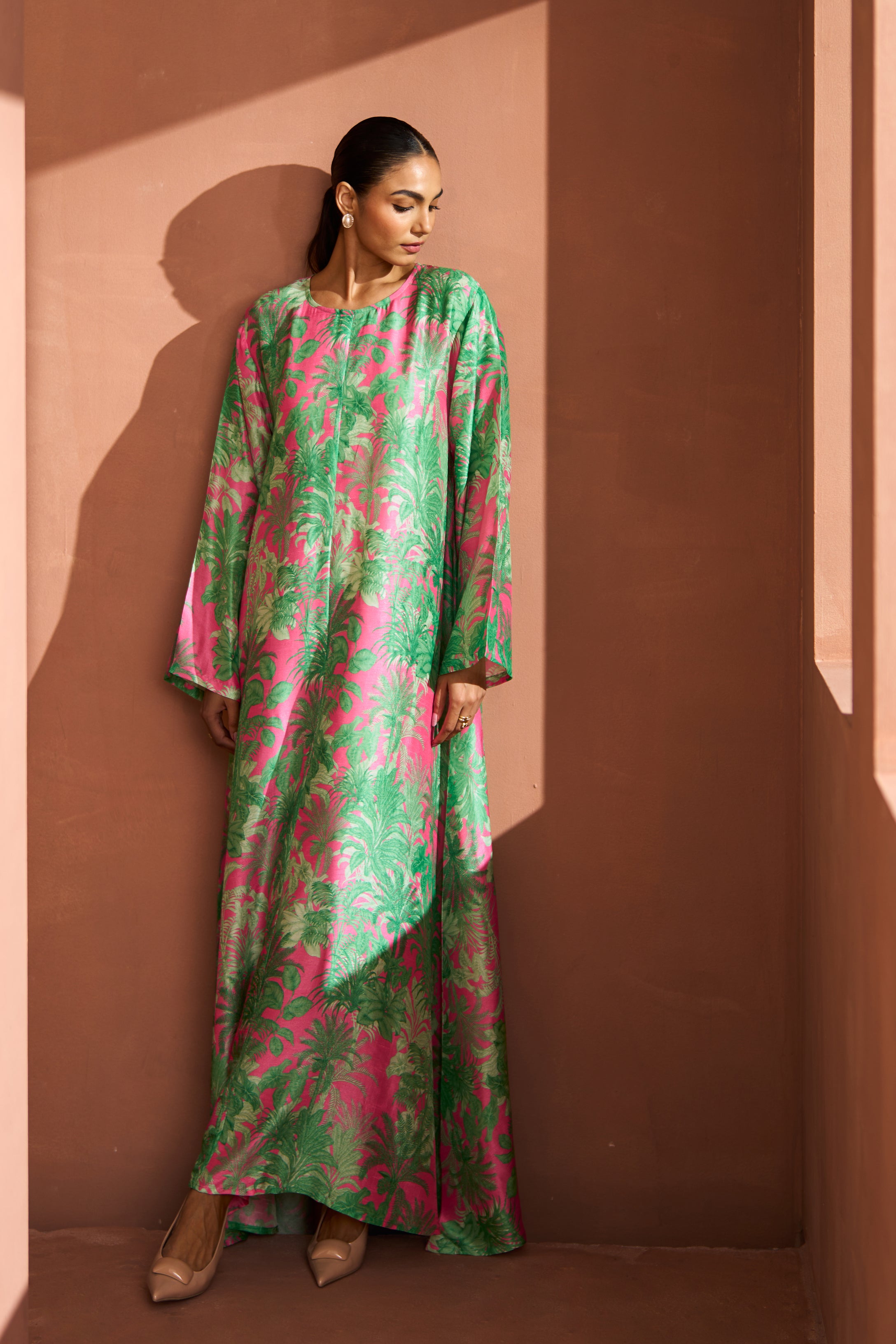 Pink And Green Reem Dress