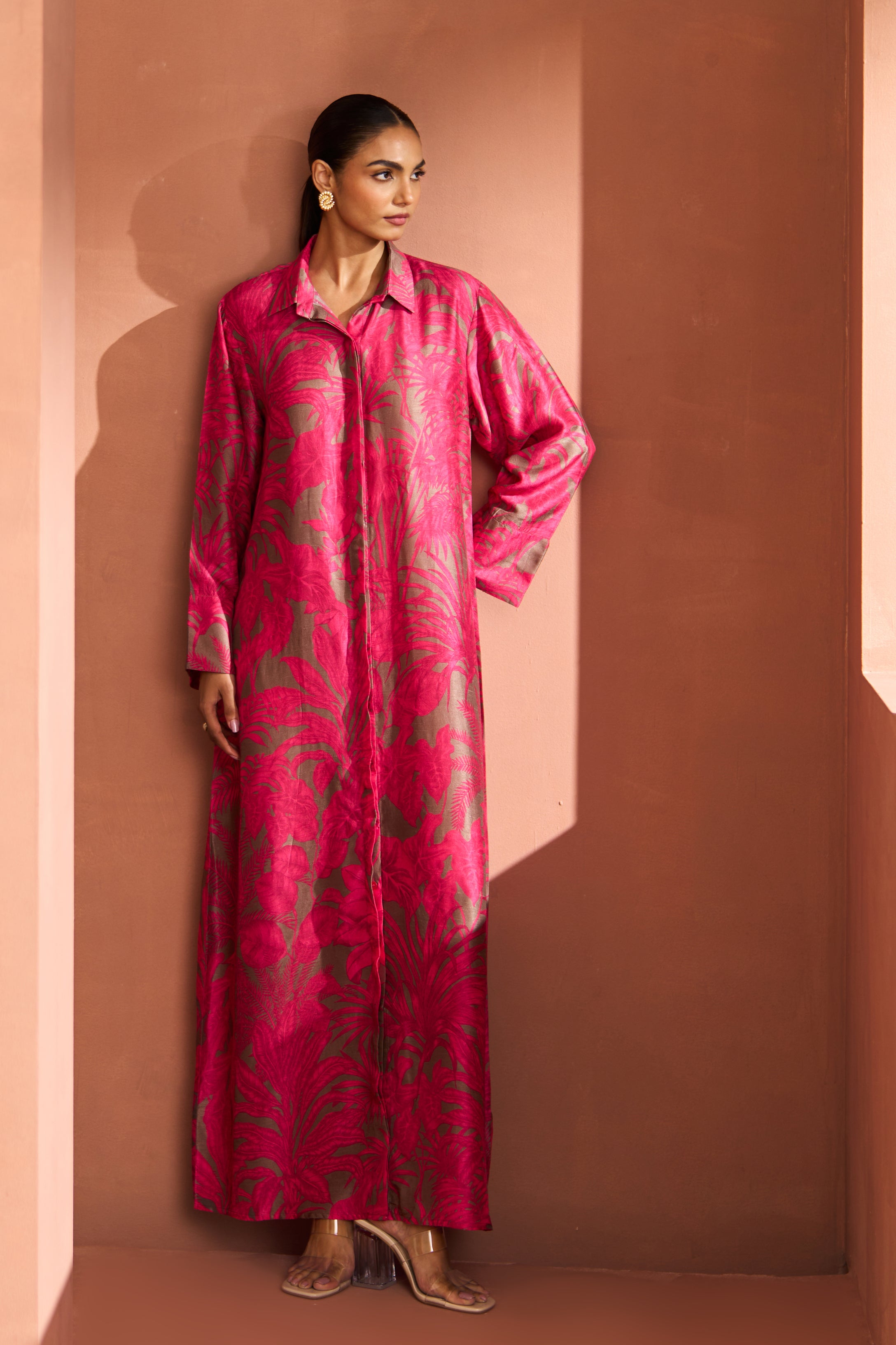 Pink And Grey Amani Dress