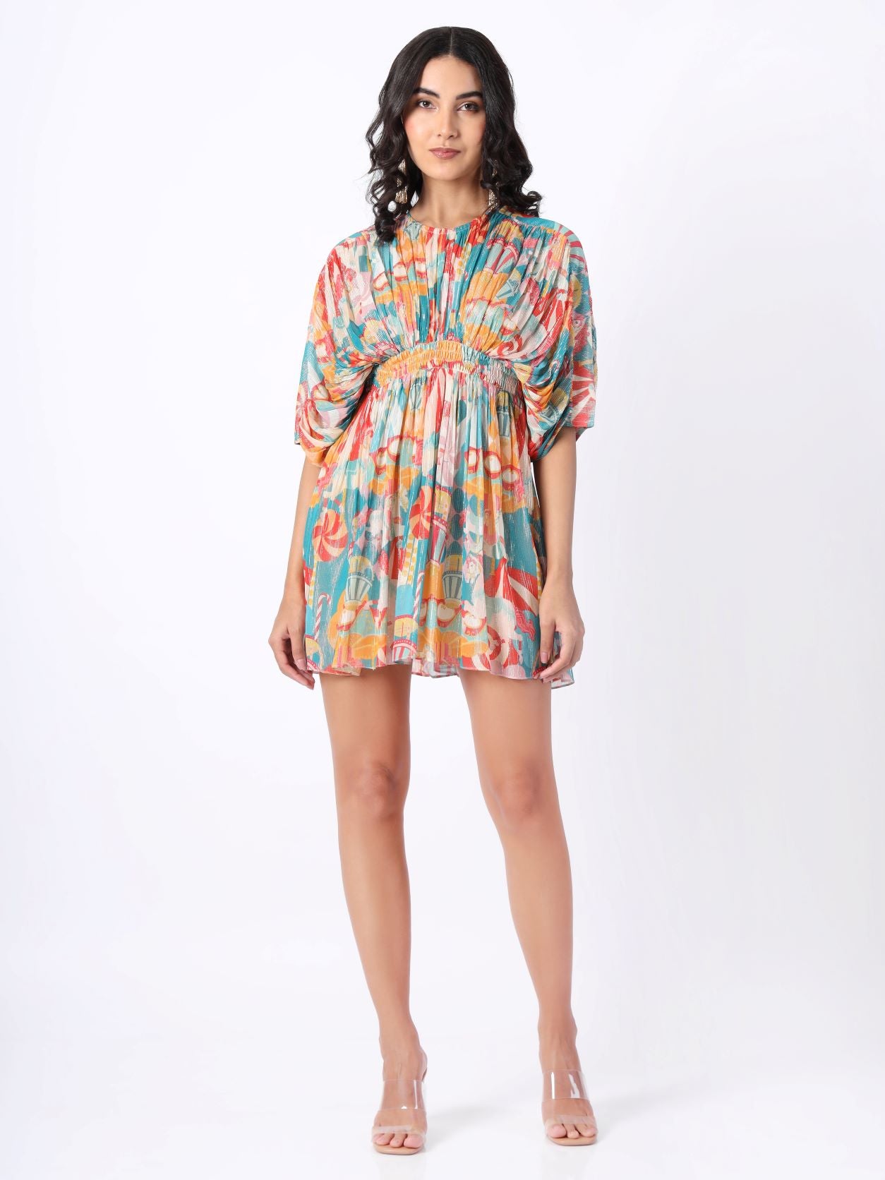 Glee Blue Shimmer Kaftan Dress